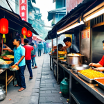 Prompt 1: Vibrant Indo-Chinese Street Food Scene**