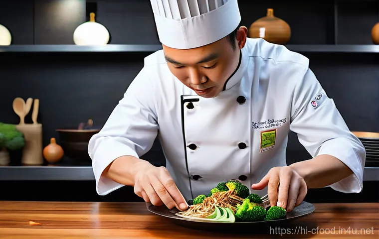 중식 요리 장인 - **Wok Mastery in Action:** A highly skilled and focused Chinese chef, wearing a crisp white chef's j...