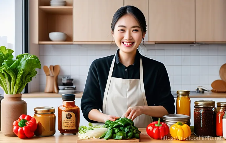 중식 식재료 쇼핑몰 - **Prompt:** A modern, brightly lit kitchen scene filled with authentic Chinese culinary delights. A ...