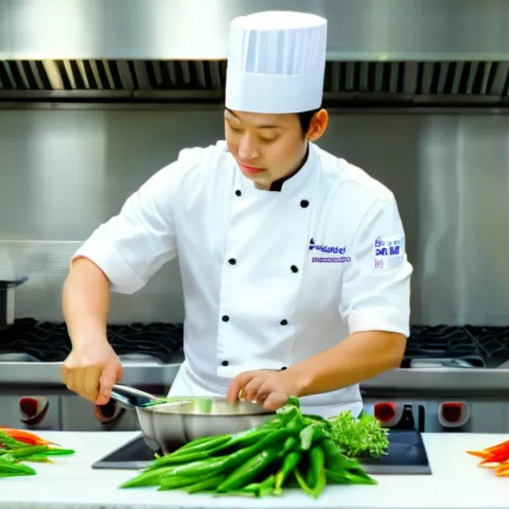중국집 요리사 추천 - **Prompt: The Skilled Chef in a Pristine Kitchen**
    "A highly skilled and focused chef, of East A...