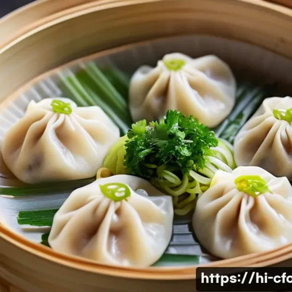중식 냉동만두 브랜드별 후기 - A close-up, high-resolution image of a steaming bamboo basket filled with assorted frozen dumplings ...